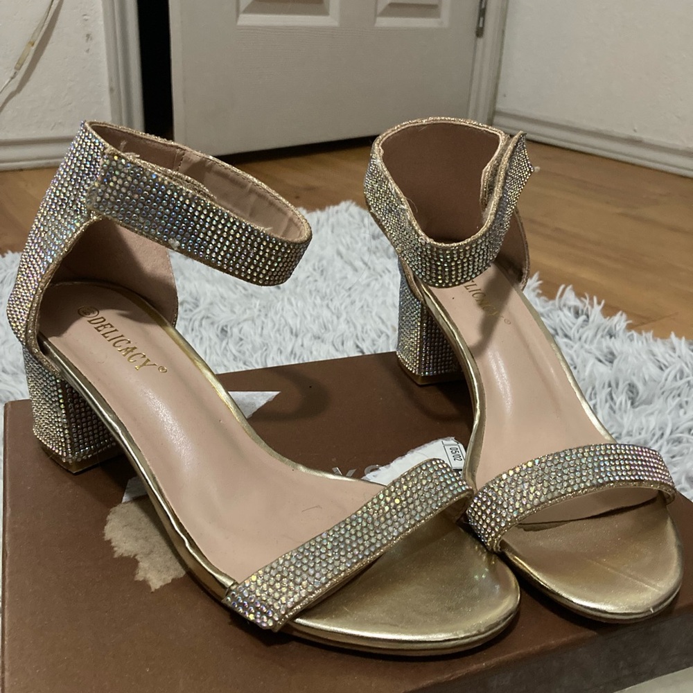 Delicacy Gold Sparkle Heels